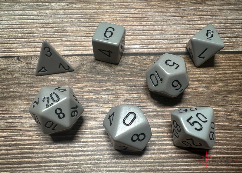 Chessex Polyhedral 7-Die Würfel-Set Borealis - Icicle/Hellblau