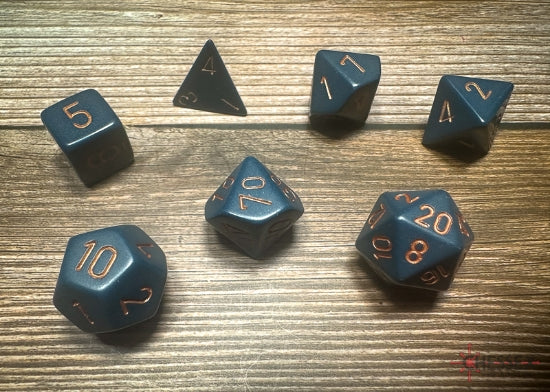 Chessex Polyhedral 7-Die Würfel-Set Borealis - Icicle/Hellblau
