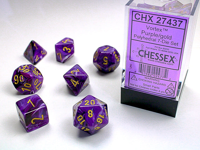 Chessex Polyhedral 7-Die Würfel-Set Borealis - Icicle/Hellblau