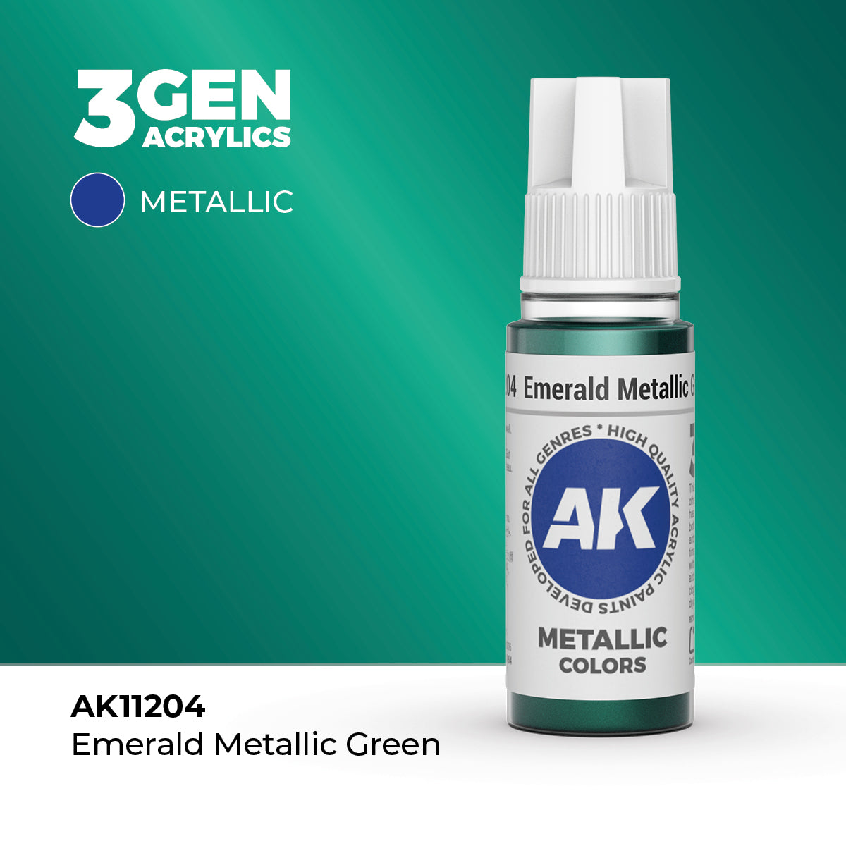 AK Interactive 3GEN Emerald Metallic Green 17ml