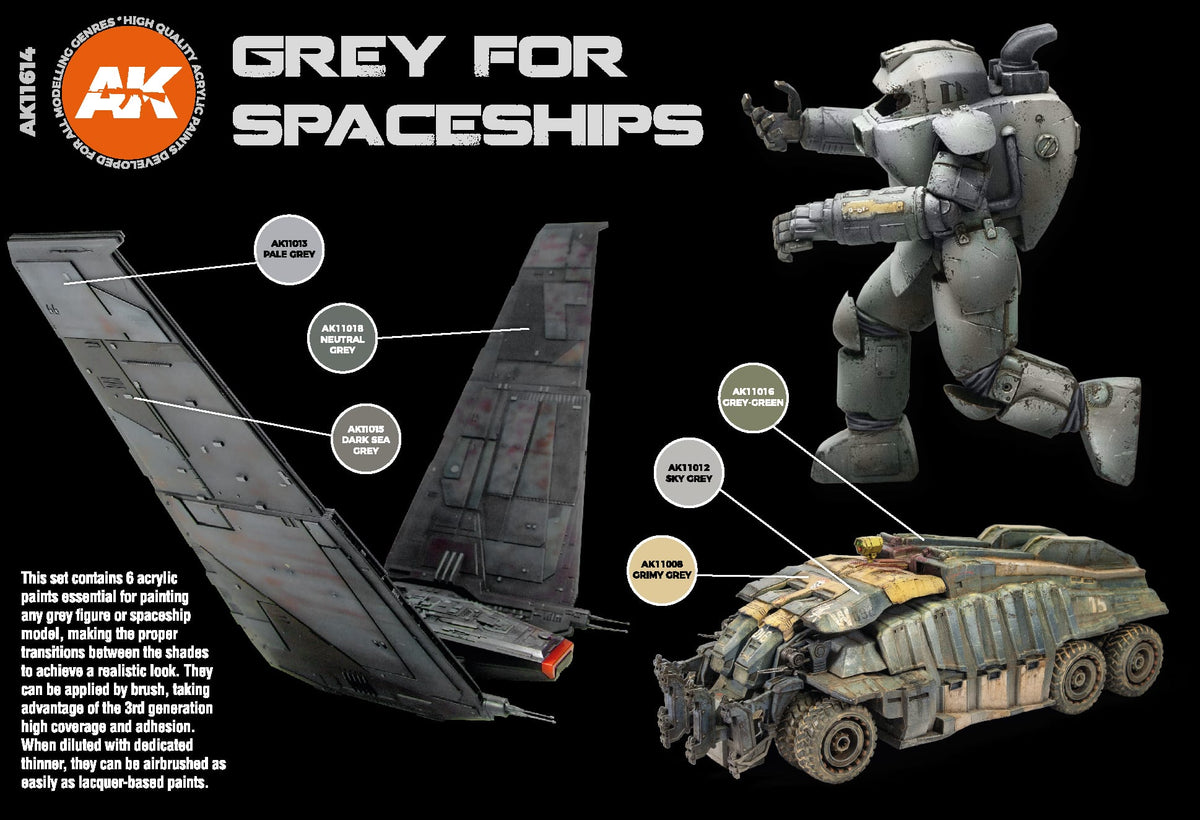 AK Interactive 3GEN Grey For Spaceships Set