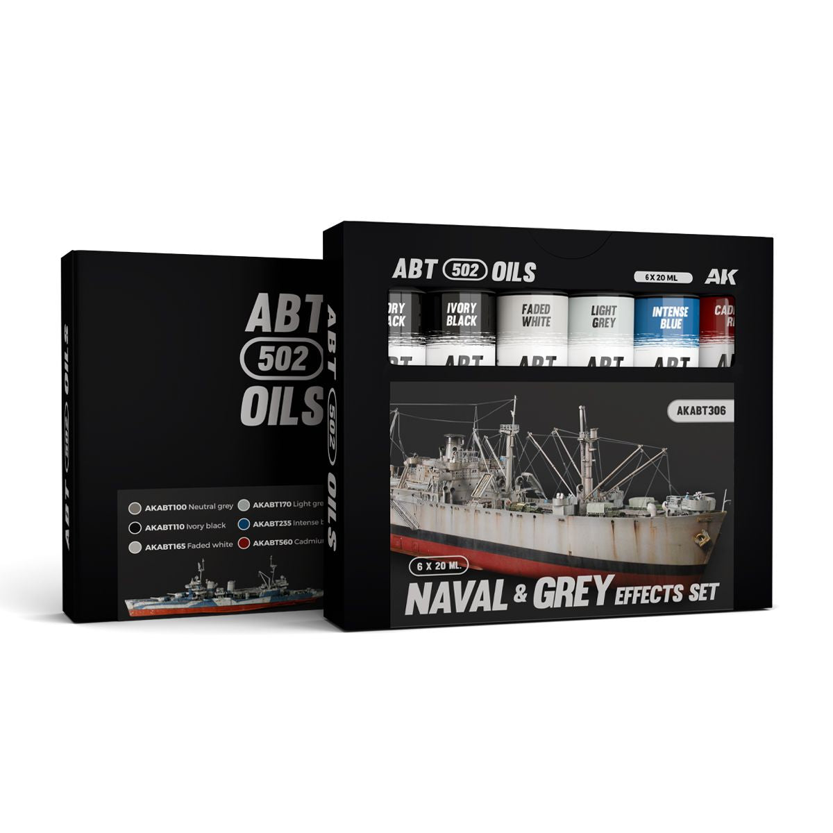 AK Interactive Oil Paints NAVAL & GREY EFFECTS SET - ABT 502 OILS