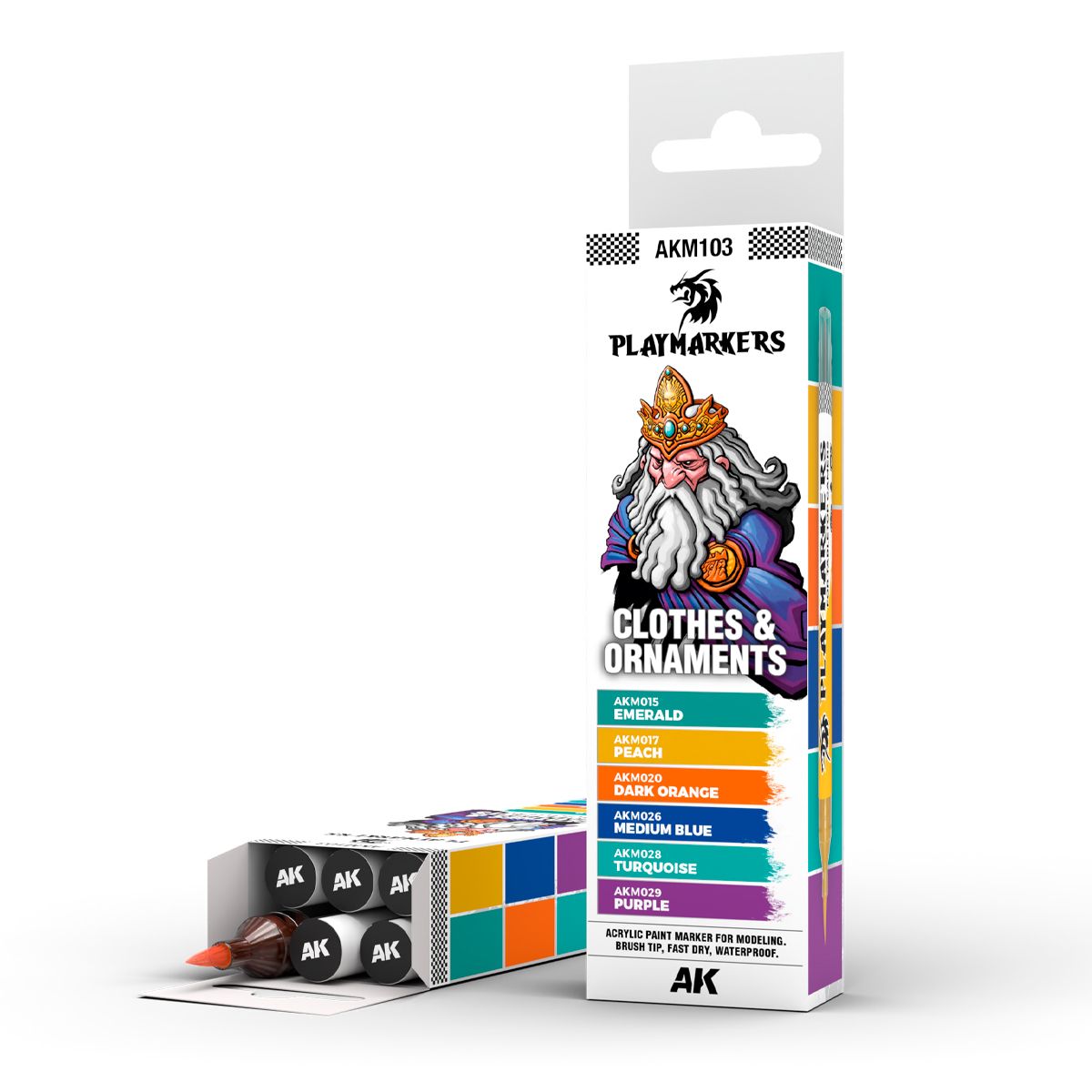 AK Interactive PLAYMARKERS SET - CLOTHES & ORNAMENTS (6 ref.)
