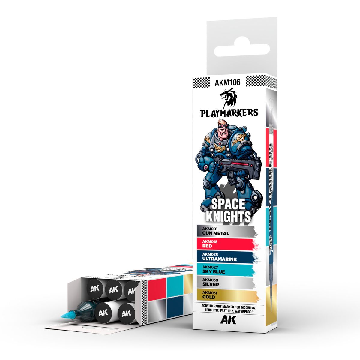 AK Interactive PLAYMARKERS SET - SPACE KNIGHT (6 ref.)