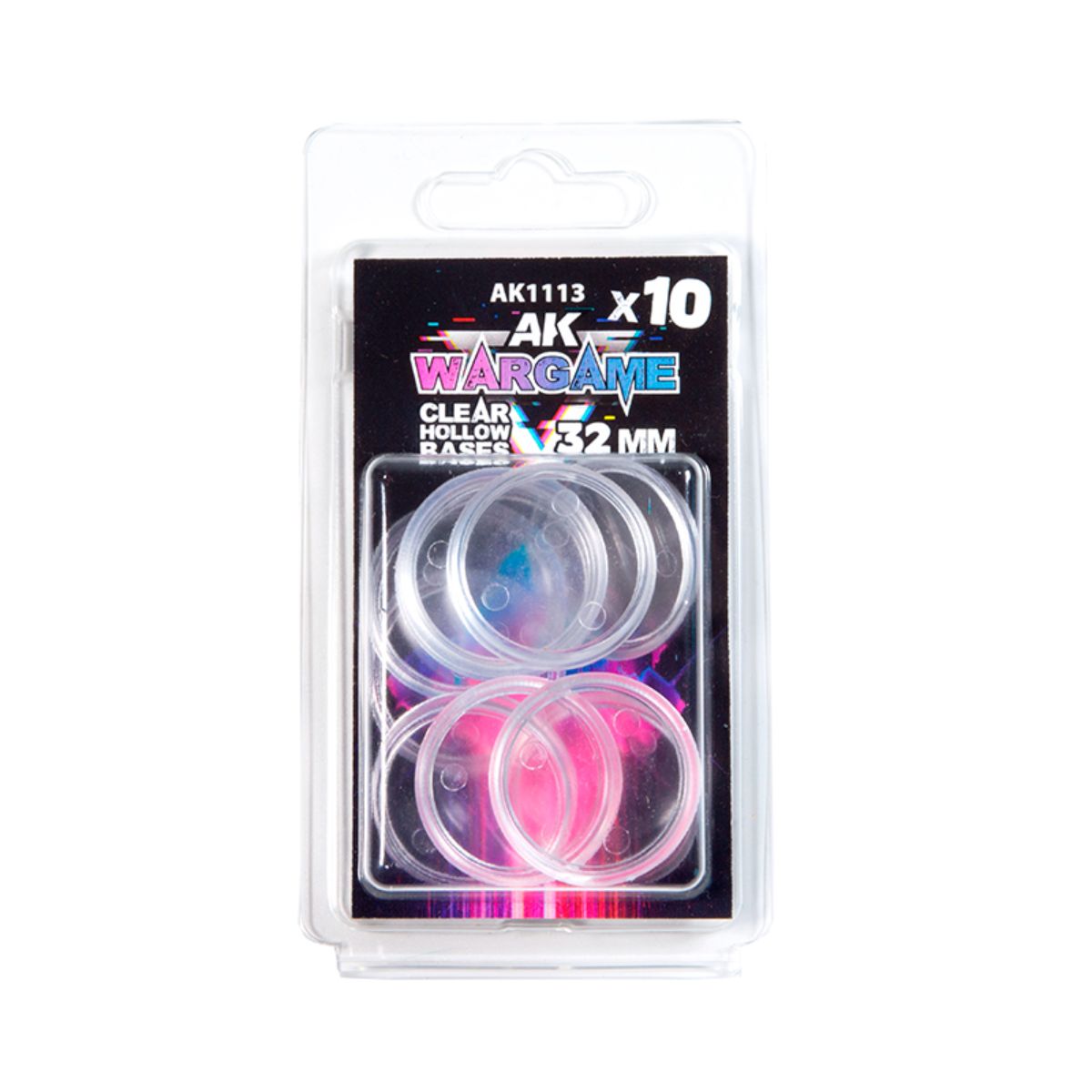 AK Interactive Wargame Plastic Bases HOLLOW BASE 32mm - 10 units