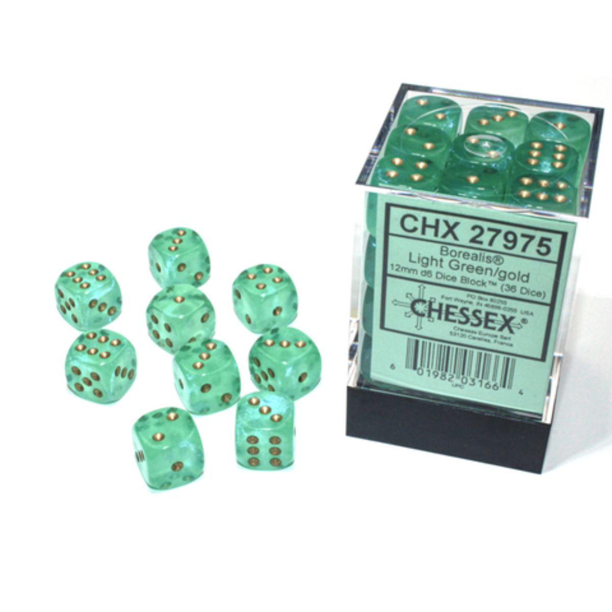 Chessex Borealis W6x36 Light Green/Gold Luminary