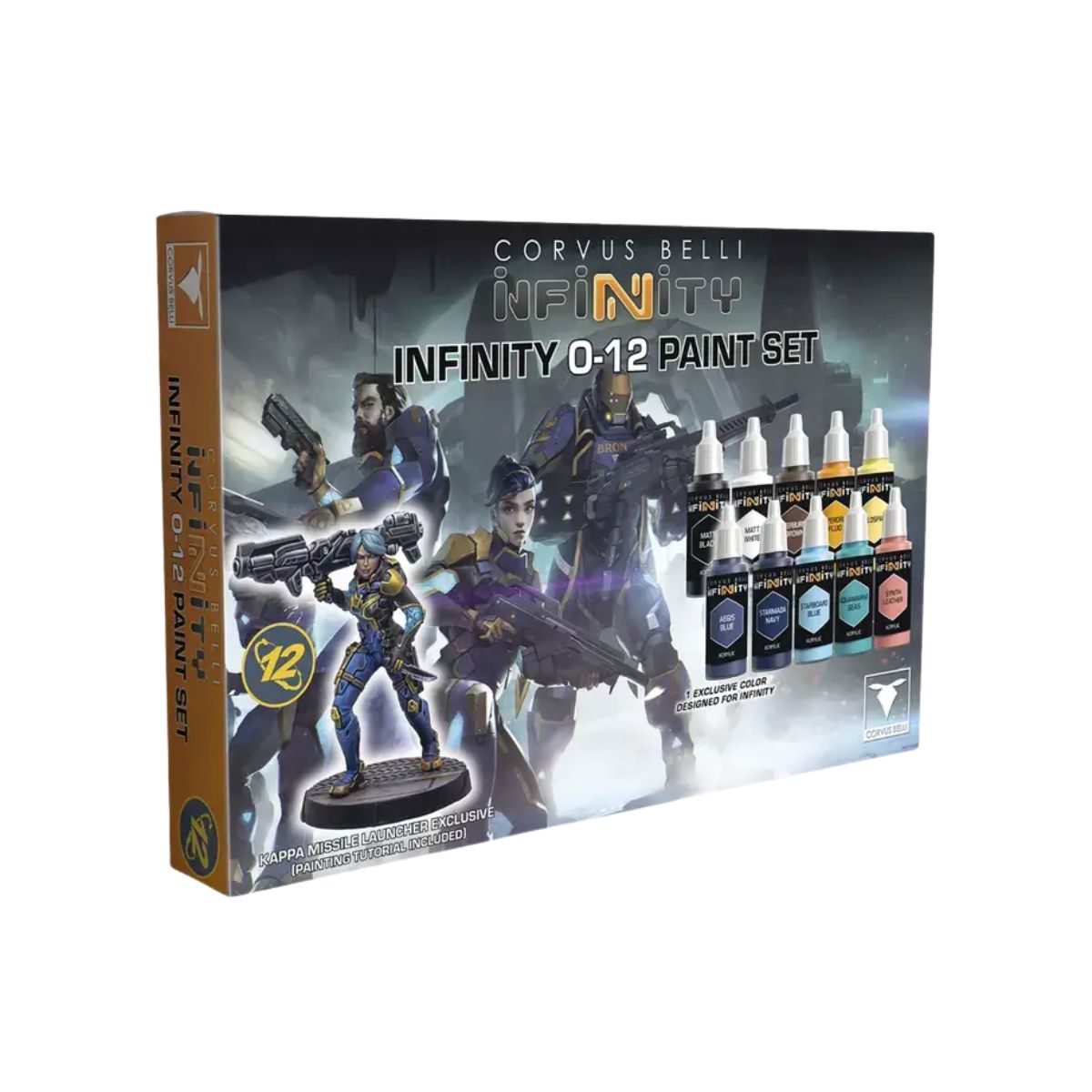 Corvus Belli Infinity O-12 Paint Set Kappa Missile Launcher Exclusive