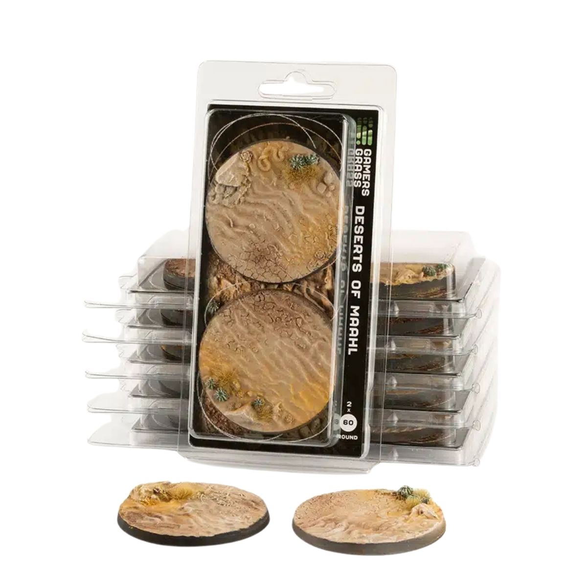 Gamers Grass Deserts of Maahl Bases, Round 60mm (x2)