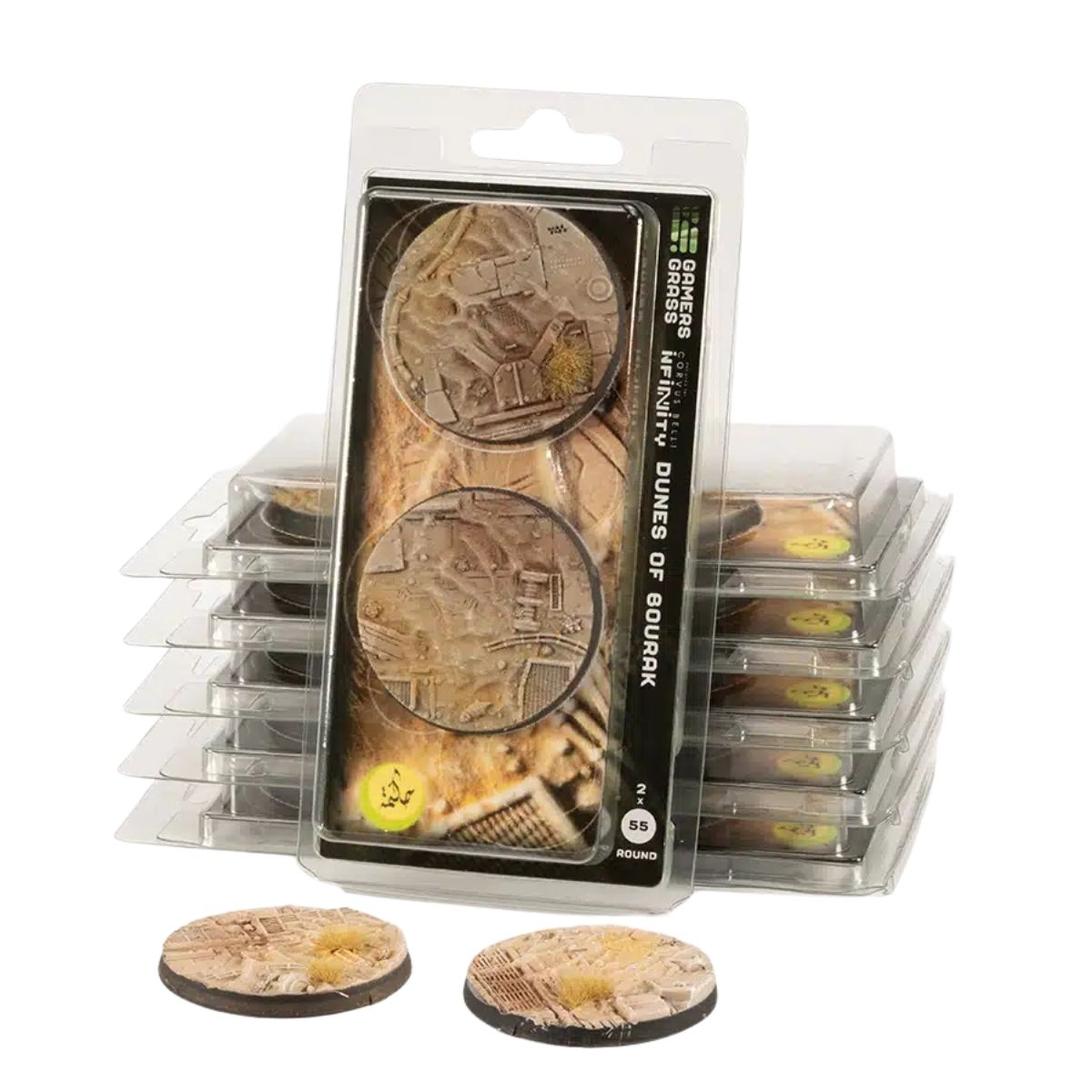 Gamers Grass Dunes of Bourak Bases, Round 55mm (x2)