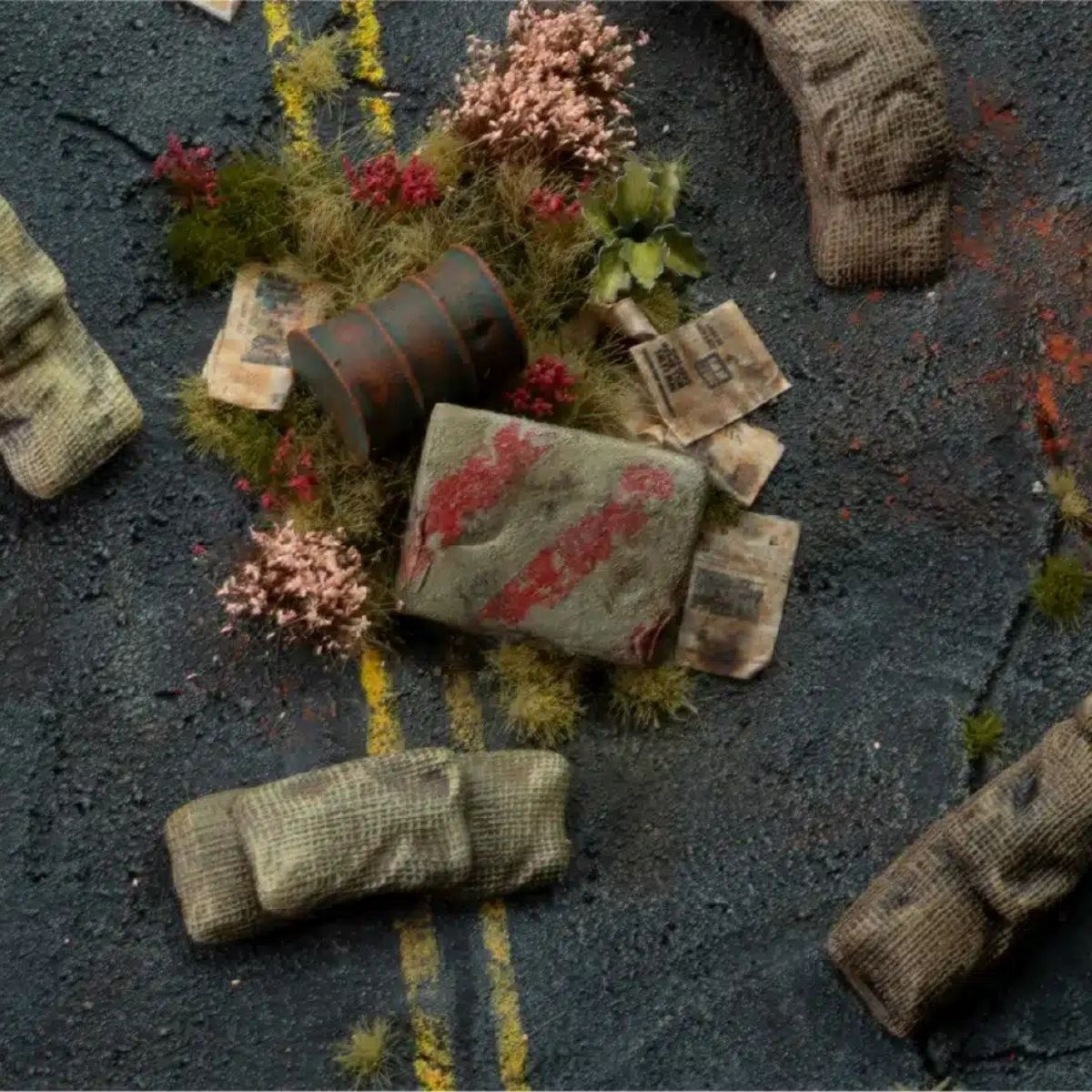 Gamers Grass Sandbag Barricades Basing Bits