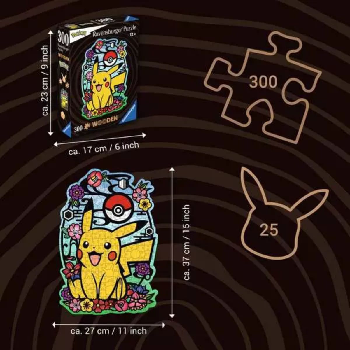 Holzpuzzle Pokémon Pikachu (300)
