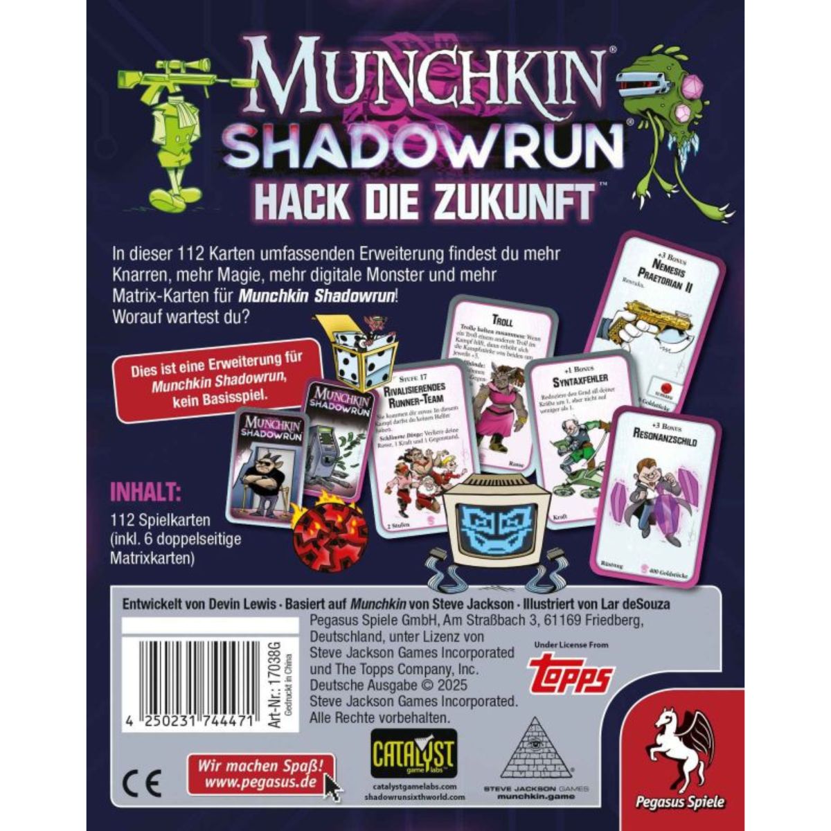 Munchkin Shadowrun Hack die Zukunft Erweiterung