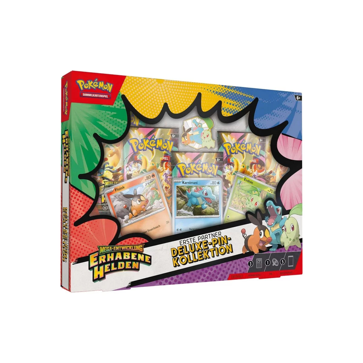 Pokémon Erhabene Helden Deluxe-Pin-Kollektion Erste Partner Deutsch