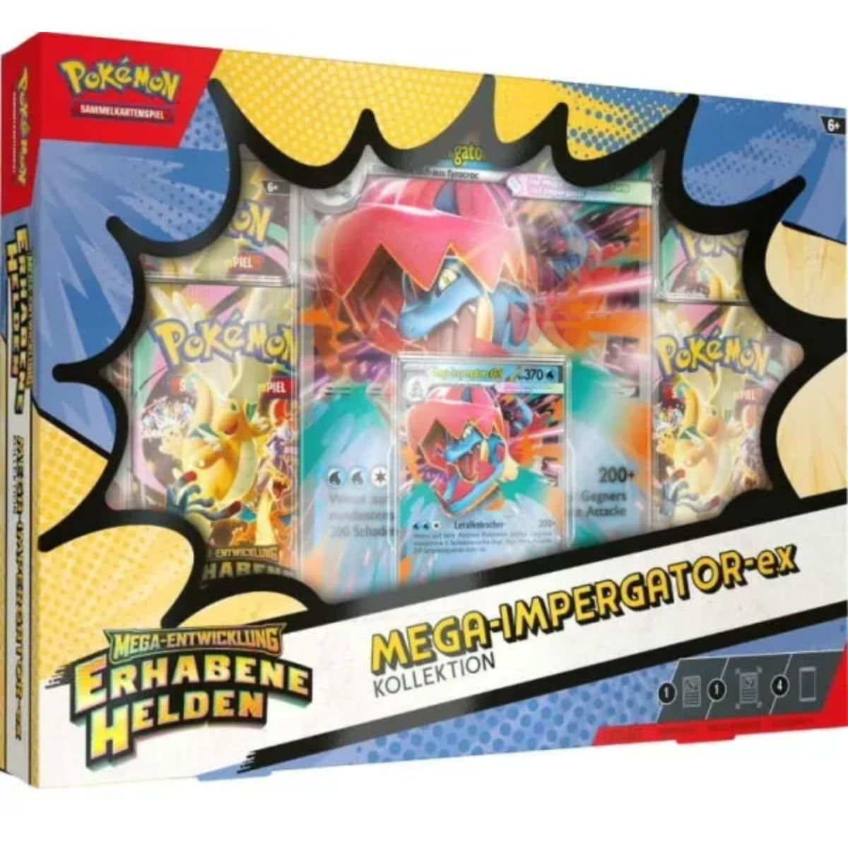 Pokémon Erhabene Helden Mega-Impergator-EX Kollektion Deutsch
