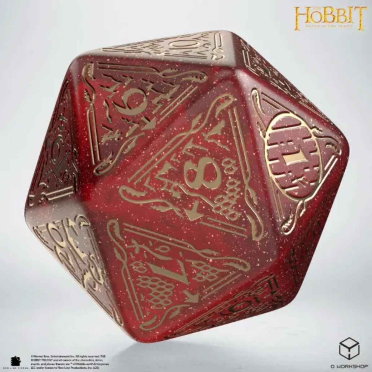 Q-Workshop Ember TCG Jumbo Die The Hobbit Spindown D20