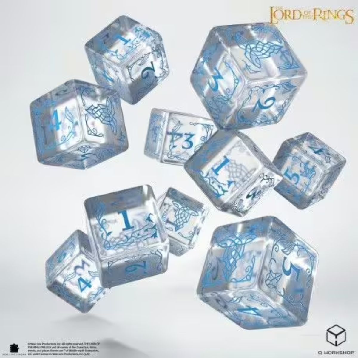 Q-Workshop Water Rivendell The Lord Of The Rings 10 × D6 Dice Set