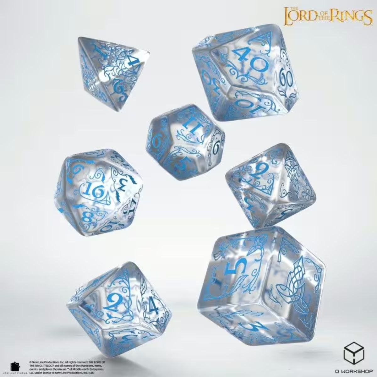 Q-Workshop Water Rivendell The Lord Of The Rings Dice Set