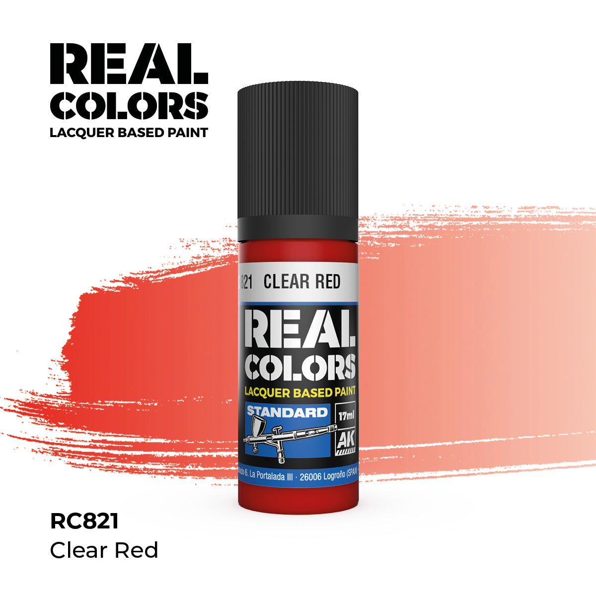 AK Interactive REAL COLORS Clear Red 17 ml.