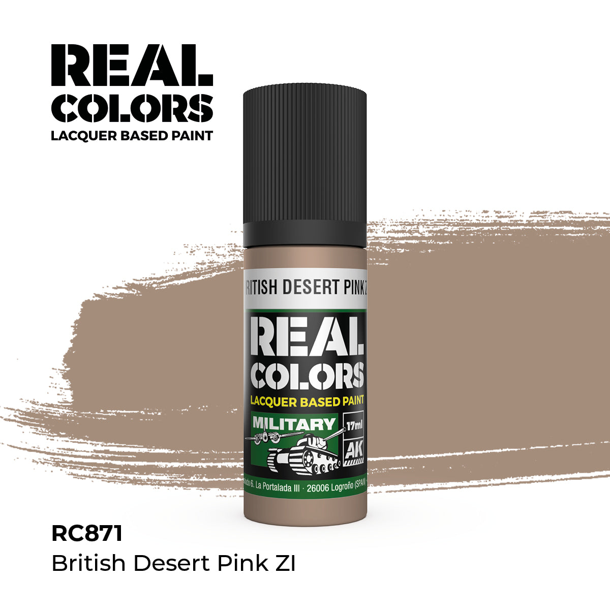 AK Interactive REAL COLORS Bristish Desert Pink Zi 17 ml.