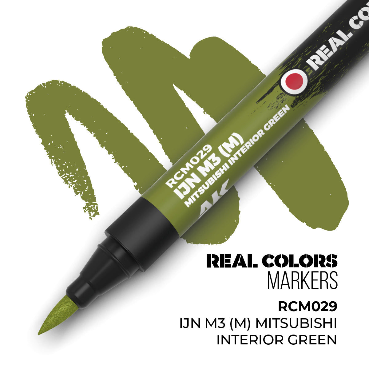 AK Interactive REAL COLORS MARKERS Ijn M3 (M) Mitsubishi Interior Green