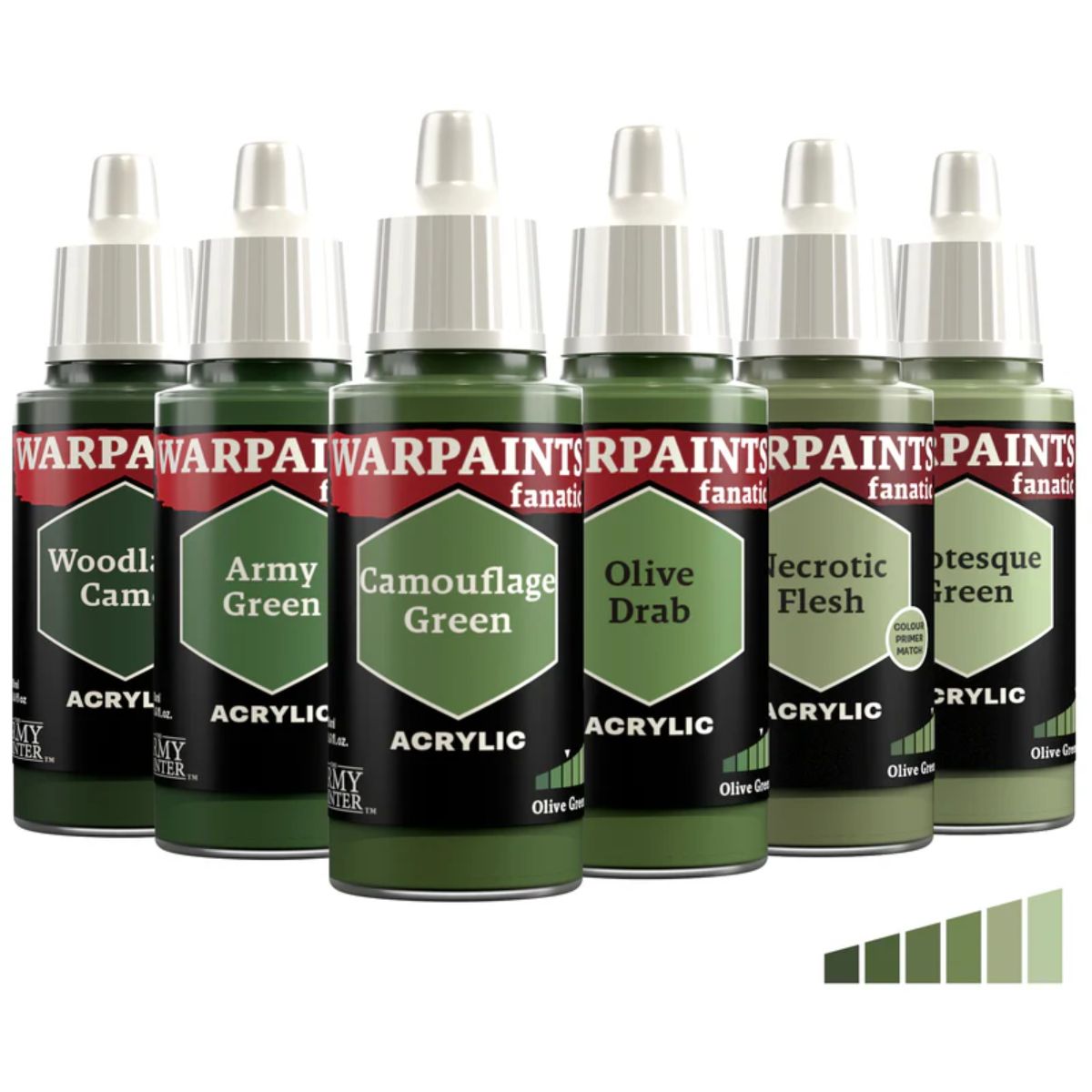 The Army Painter Warpaints Fanatic Olive Greens Bundle