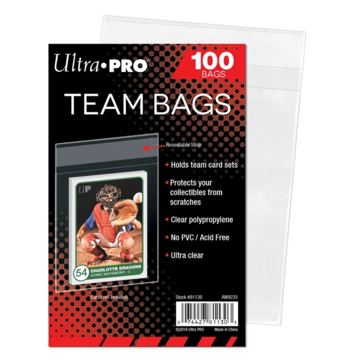 Ultra Pro - Team Bags - Resealable Sleeves (100)