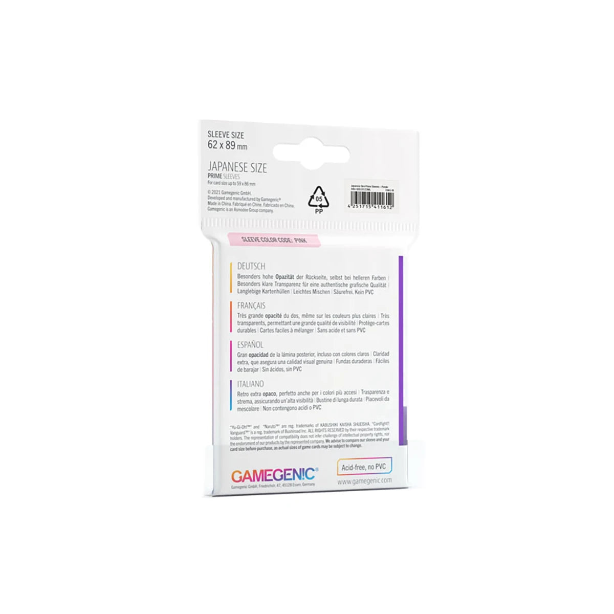 Gamegenic PRIME Japanese Sized Sleeves Lila