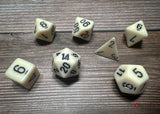 Chessex Polyhedral 7 Die Würfel-Set Gemini  Schwarz-Grau/Grün