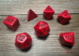 Chessex Polyhedral 7 Die Würfel-Set Gemini  Schwarz-Grau/Grün