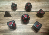 Chessex Polyhedral 7-Die Würfel-Set Opaque - Dunkelblau/Kupfer