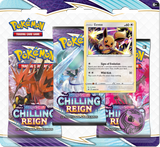 Pokémon SWSH06 - Chilling Reign - 3-Pack Blister - Eevee - englisch