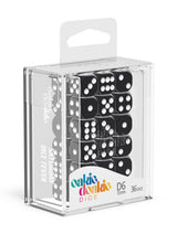 Oakie Doakie Dice W6 Würfel 12 mm Solid - Schwarz (36)