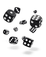 Oakie Doakie Dice W6 Würfel 12 mm Marble - Schwarz (36)