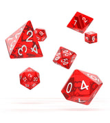 Oakie Doakie Dice Würfel RPG-Set Translucent - Rot (7)