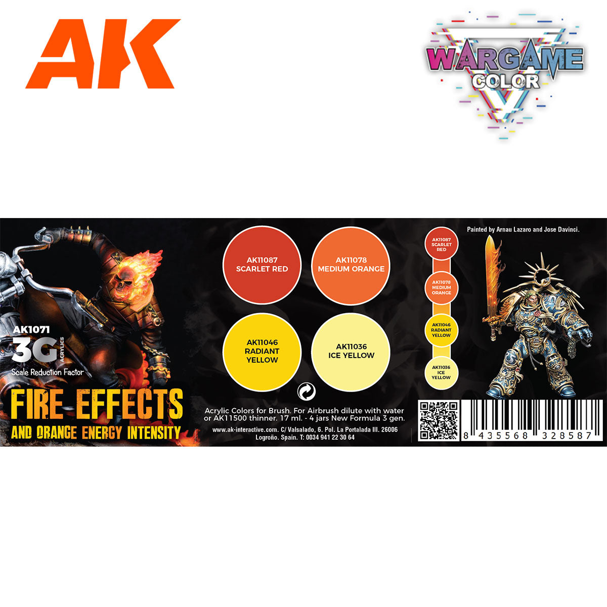 AK Interactive Wargame Color Set Fire Effects