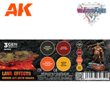 AK Interactive Wargame Color Set Lava Effects
