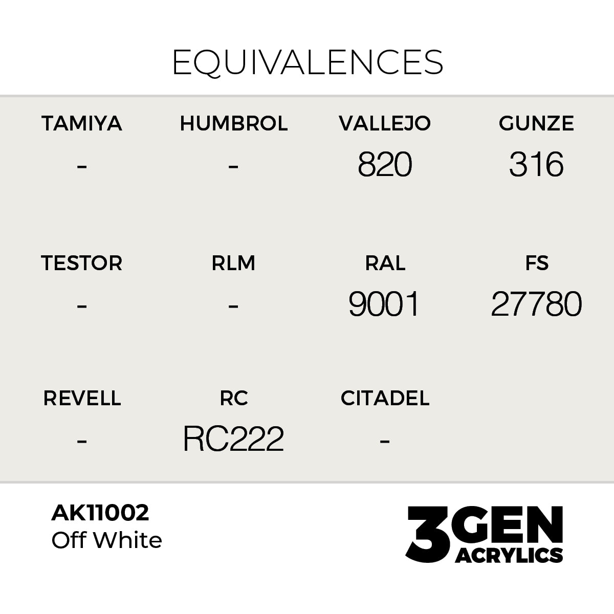 AK Interactive 3GEN Offwhite 17ml