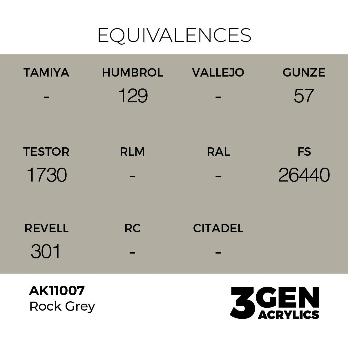 AK Interactive 3GEN Rock Grey 17ml