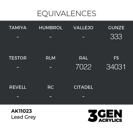 AK Interactive 3GEN Lead Grey 17ml