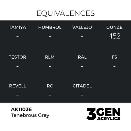 AK Interactive 3GEN Tenebrous Grey 17ml