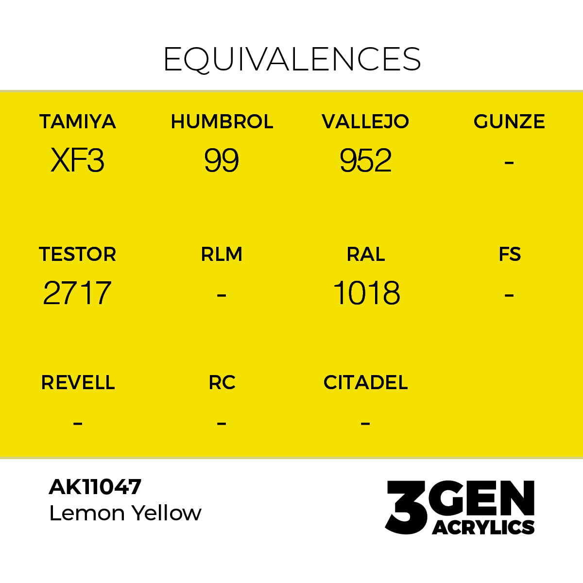 AK Interactive 3GEN Lemon Yellow 17ml