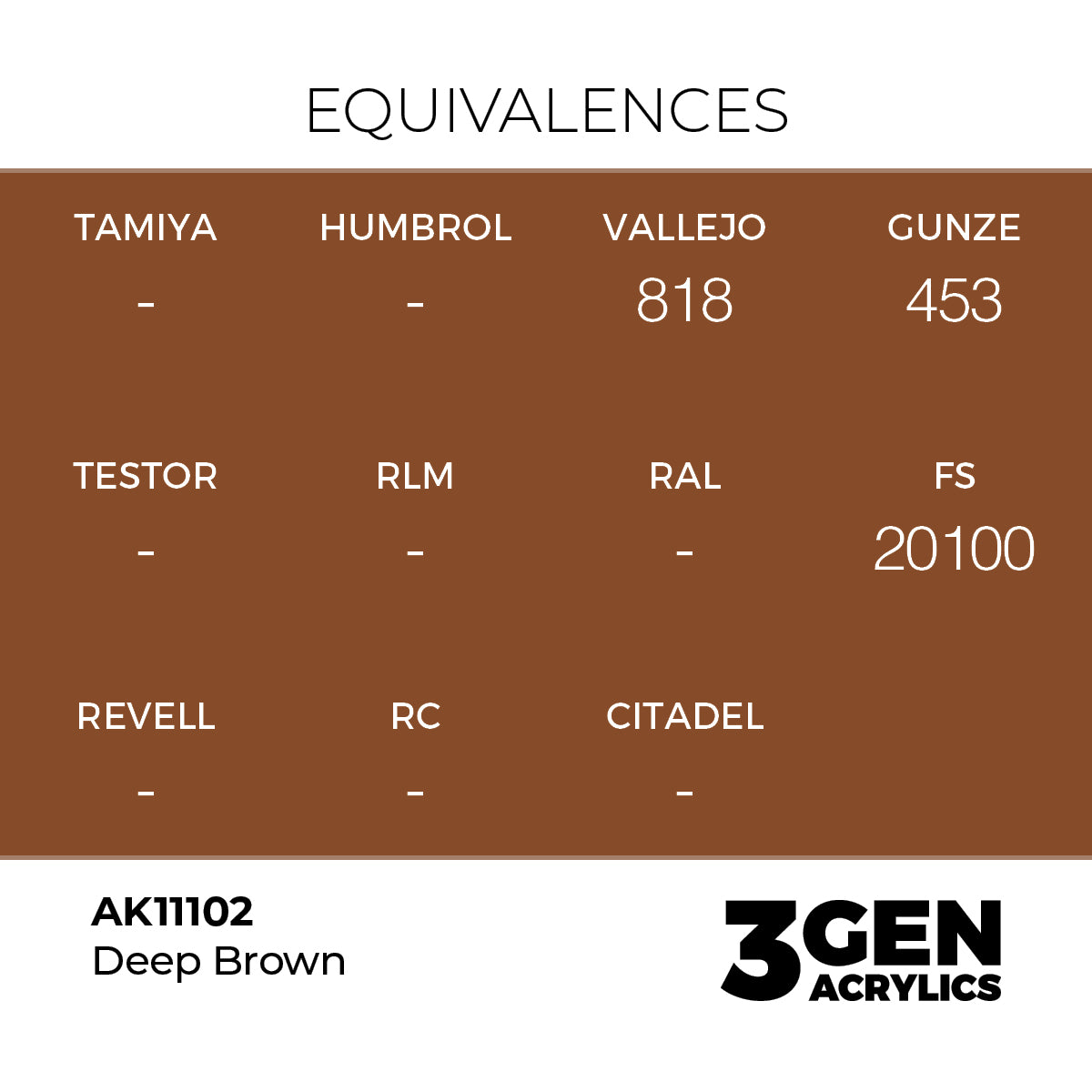 AK Interactive 3GEN Deep Brown 17ml