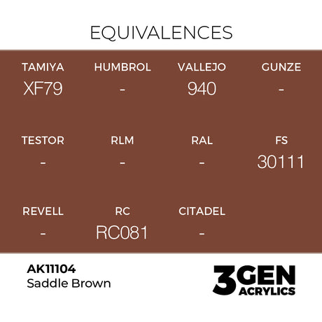 AK Interactive 3GEN Saddle Brown 17ml