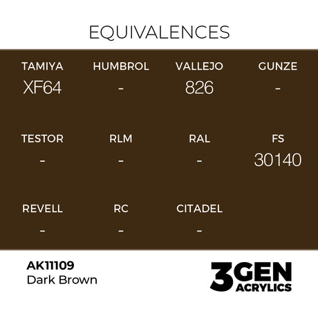 AK Interactive 3GEN Dark Brown 17ml