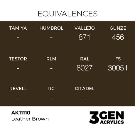 AK Interactive 3GEN Leather Brown 17ml