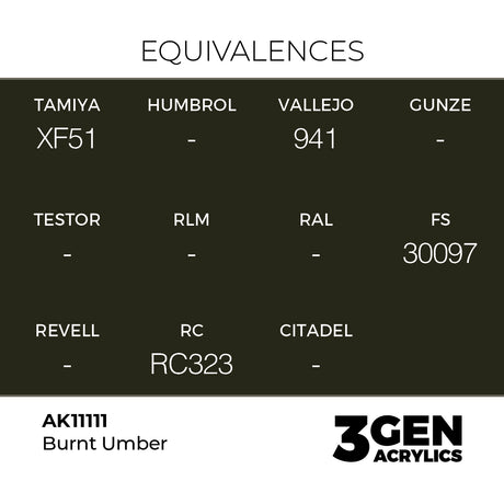 AK Interactive 3GEN Burnt Umber 17ml