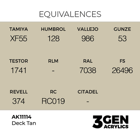 AK Interactive 3GEN Deck Tan 17ml