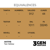 AK Interactive 3GEN Tan Yellow 17ml