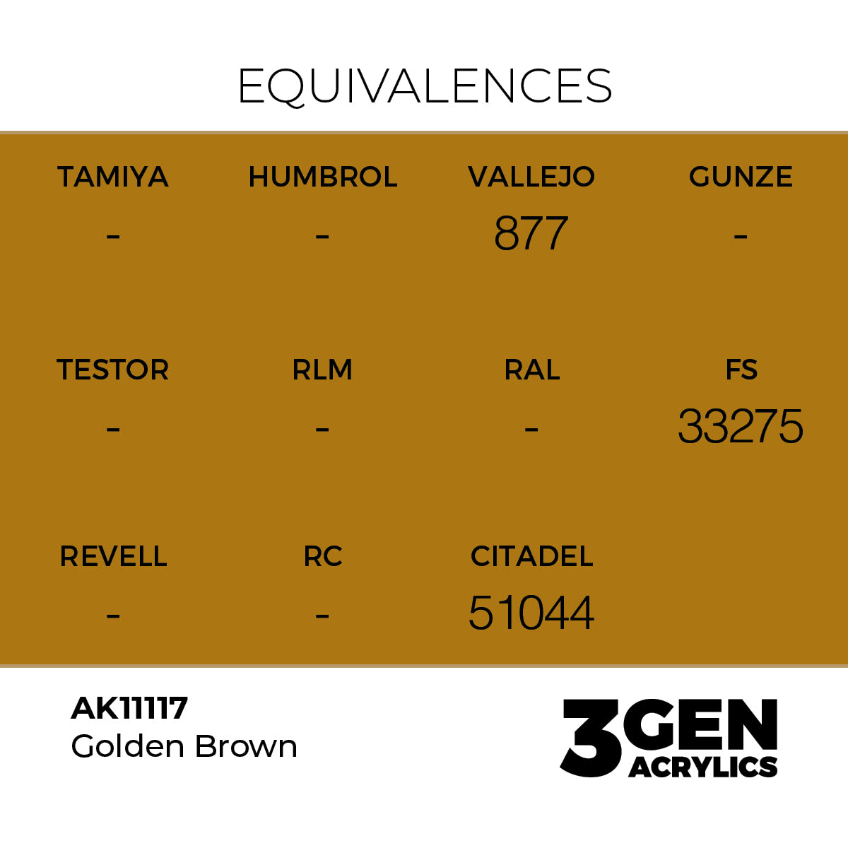 AK Interactive 3GEN Golden Brown 17ml