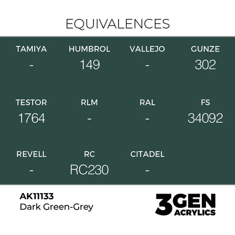 AK Interactive 3GEN Dark Green-Grey 17ml